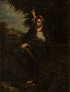 St. Margarete in einer Landschaft: Eine Sibylle von Annibale (after) Carracci