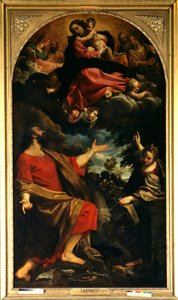 Erscheinung der Jungfrau Maria vor St. Lukas und St. Katharina von Alexandria von Annibale Carracci