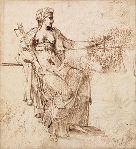 Carracci - Gerechtigkeit, RCIN 902146 von Annibale Carracci