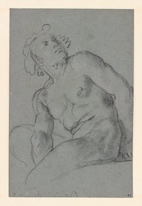 Sitzender männlicher Akt von Annibale Carracci