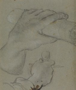 Studie für die Hände des Heiligen Johannes von Annibale Carracci