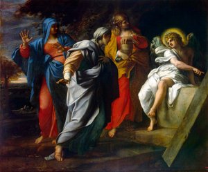 Heilige Frauen am Grab Christi, zweite Hälfte des 16. Jahrhunderts von Annibale Carracci