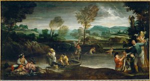 Das Fischen von Annibale Carracci
