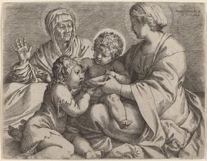 Madonna und Kind mit den Heiligen Elisabeth und Johannes dem Täufer (La Madonna della Scodella)
