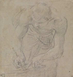 Mann zählt Münzen von Annibale Carracci