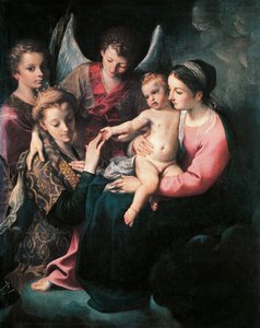Mystische Hochzeit der Heiligen Katharina von Annibale Carracci