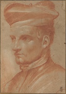 Porträt eines Geistlichen mit Birett von Annibale Carracci