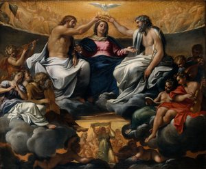 Die Krönung der Jungfrau, ca. 1595 von Annibale Carracci