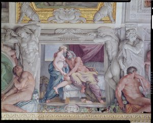 Die Galleria di Carracci (Detail von Jupiter und Juno) von Annibale Carracci