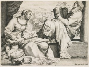 Die Heilige Familie mit Johannes dem Täufer, 1590 von Annibale Carracci