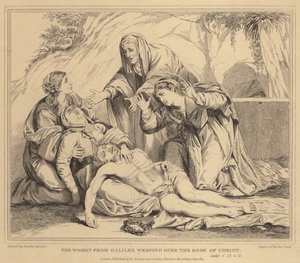 Die Frauen aus Galiläa weinen über den Leichnam Christi, Lukas von Annibale Carracci