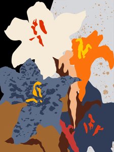 Lebendige abstrakte Blumen