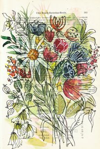 Aquarell Blumen Skizze von Annick