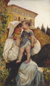 Eine italienische Mutter und Kind