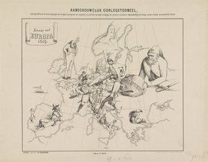 Anschauliches Kriegstheater / Karte von Europa im Jahr 1859