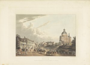 Abtransport französischer Kanonen durch Waterloo