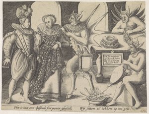 Allegorie auf den Radkragen als Teufelswerk