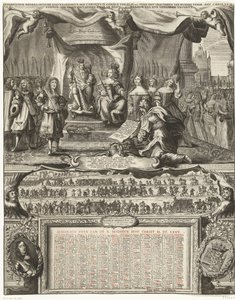 Allegorie auf den Frieden mit England im Jahr 1674 und den Almanach für das Jahr 1675 von Anonymous