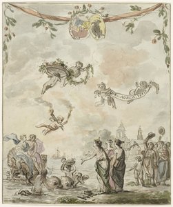 Allegorie auf den Besuch des Prinzen und der Prinzessin in Amsterdam, 1768 von Anonymous