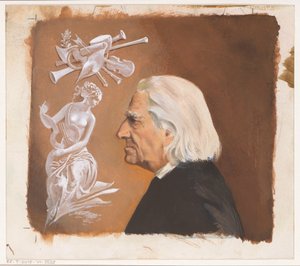 Einbandentwurf für: Jean Rousselot, Franz Liszt. Das Leben eines großen Komponisten, ca. 1961 von Anonymous