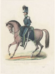 Belgische Bürgerwache zu Pferd, 1830 von Anonymous