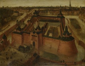 Vogelperspektive der Burg Vredenburg (Vredeborch) in Utrecht von Anonymous