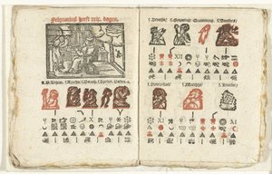 Seiten mit der Vorhersage für den Monat Februar, 1712 von Anonymous