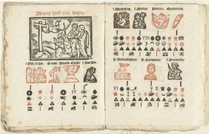 Seiten mit der Vorhersage für den Monat Mai, 1712 von Anonymous