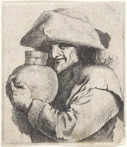 Bauer mit einem Krug in der Hand von Anonymous