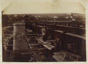 Brücke im Bau in Frankreich