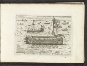 Bucintoro und andere Schiffe in Venedig von Anonymous