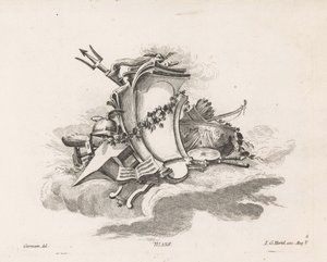 Kartusche mit Götterattributen