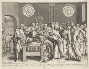 Christus heilt die Schwiegermutter von Petrus von Anonymous