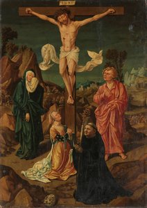 Kreuzigung mit der Jungfrau, dem Heiligen Johannes, Maria Magdalena, einem Stifter von Anonymous