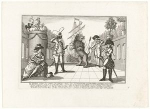 Der niederländische Löwe von Preußen gezähmt, 1787 von Anonymous