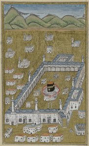 Die Kaaba, aus der Vogelperspektive gesehen