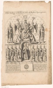 Der heilige Nikolaus umgeben von Päpsten
