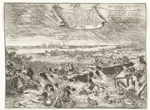 Deichbruch bei Coevorden, 1673 von Anonymous