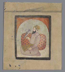 Ein Hindu-Mann mit einem Falken