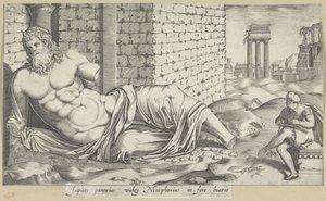 Ein Zeichner bei der Statue des Tiber (Marforio) von Anonymous