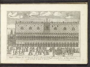 Fassade des Dogenpalastes in Venedig von Anonymous