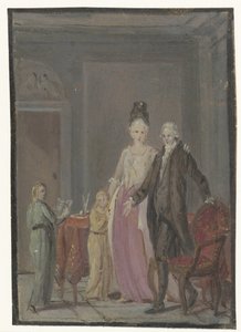 Familiengruppe im Innenraum