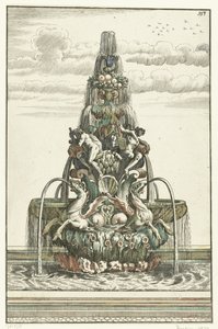 Brunnen in Form einer Pyramide von Anonymous