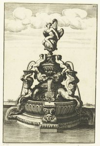 Brunnen mit Leda und dem Schwan. Architectura Curiosa Nova von Anonymous