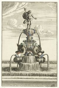 Brunnen mit Neptunstatue von Anonymous