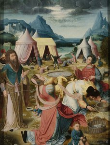 Sammlung von Manna (innerer rechter Flügel eines Triptychons) von Anonymous