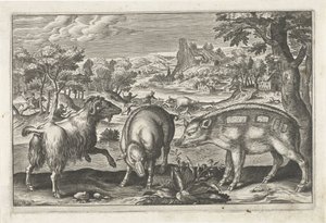 Ziege und Schweine