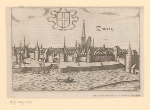 Ansicht von Zwolle vom anderen Ufer des Zwarte Water