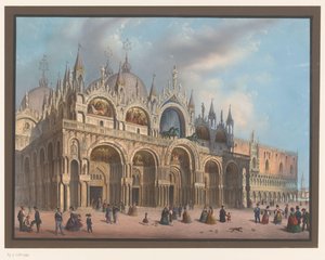 Ansicht der Basilika von San Marco in Venedig