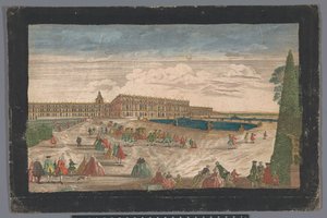 Blick auf den Garten von Versailles und das Schloss von Versailles von Anonymous